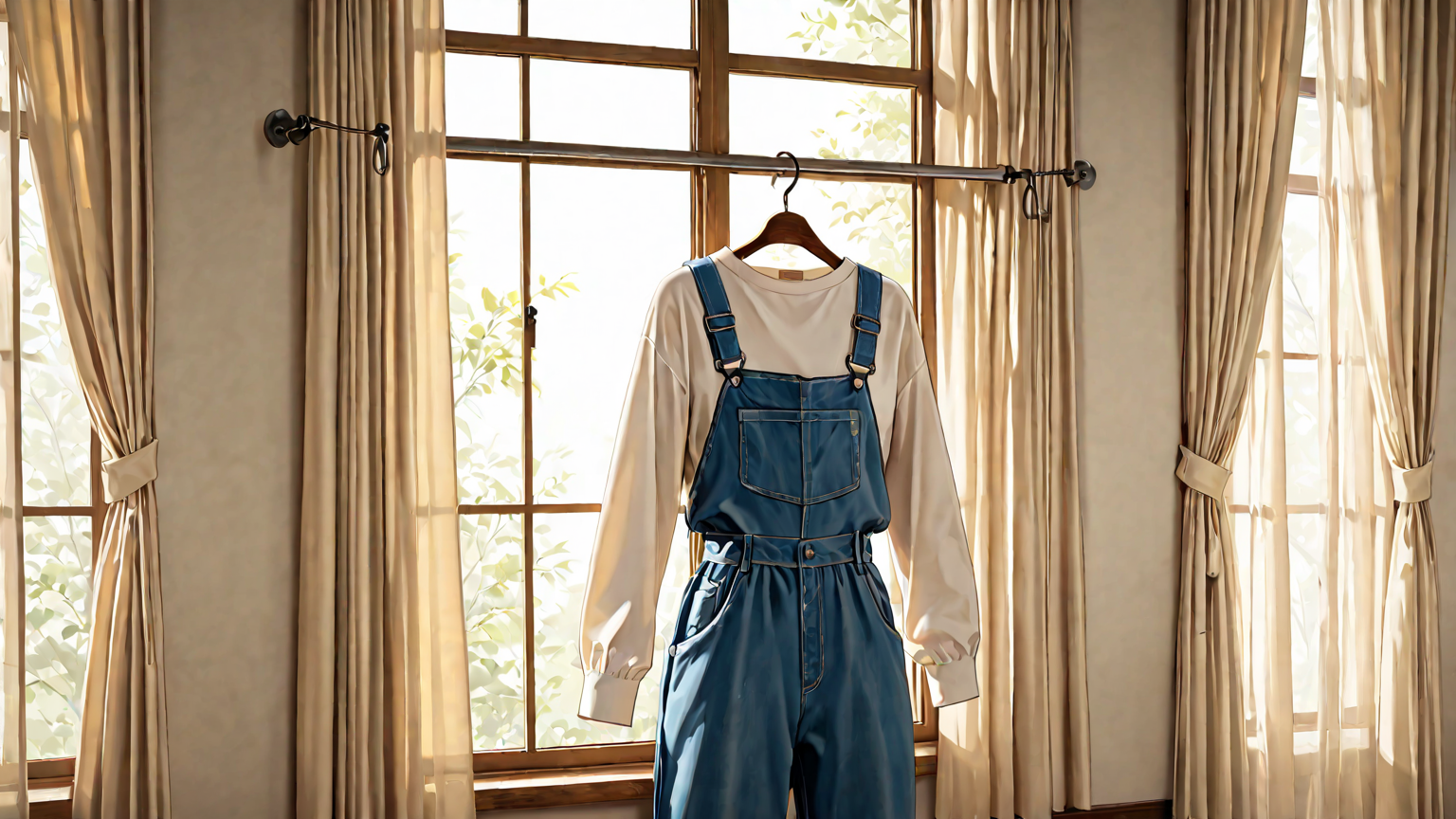 カーテンのフック部分アップ