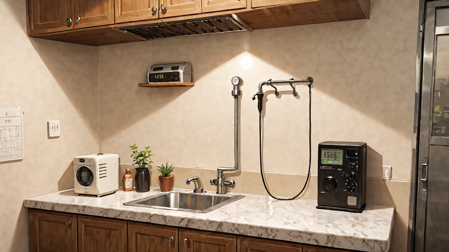 節約アイテムと電気メーター