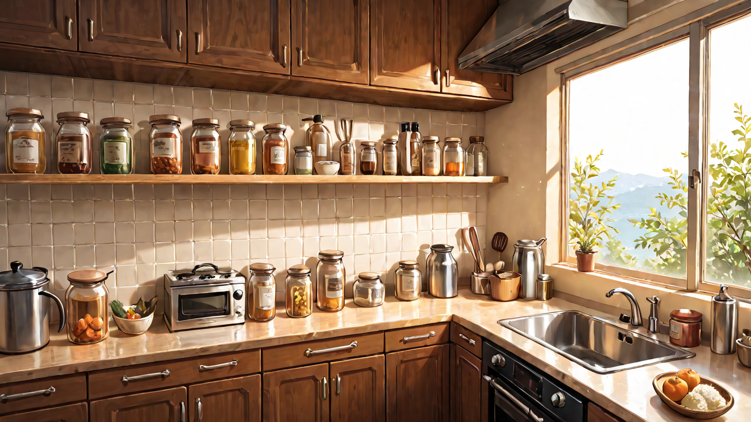 調味料の保存容器とラベル