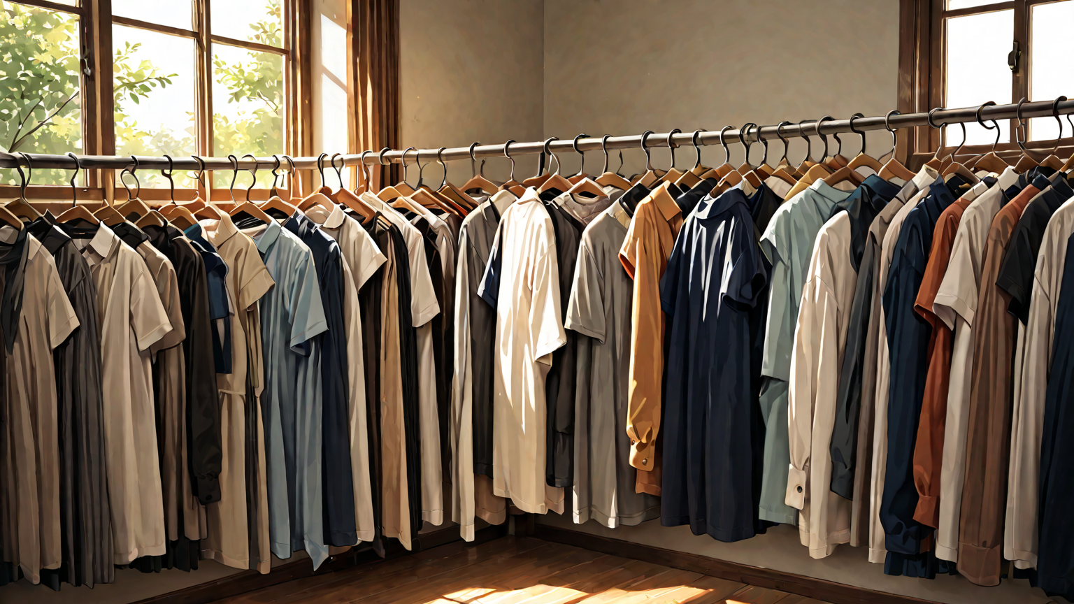 衣替えの作業手順を示す図