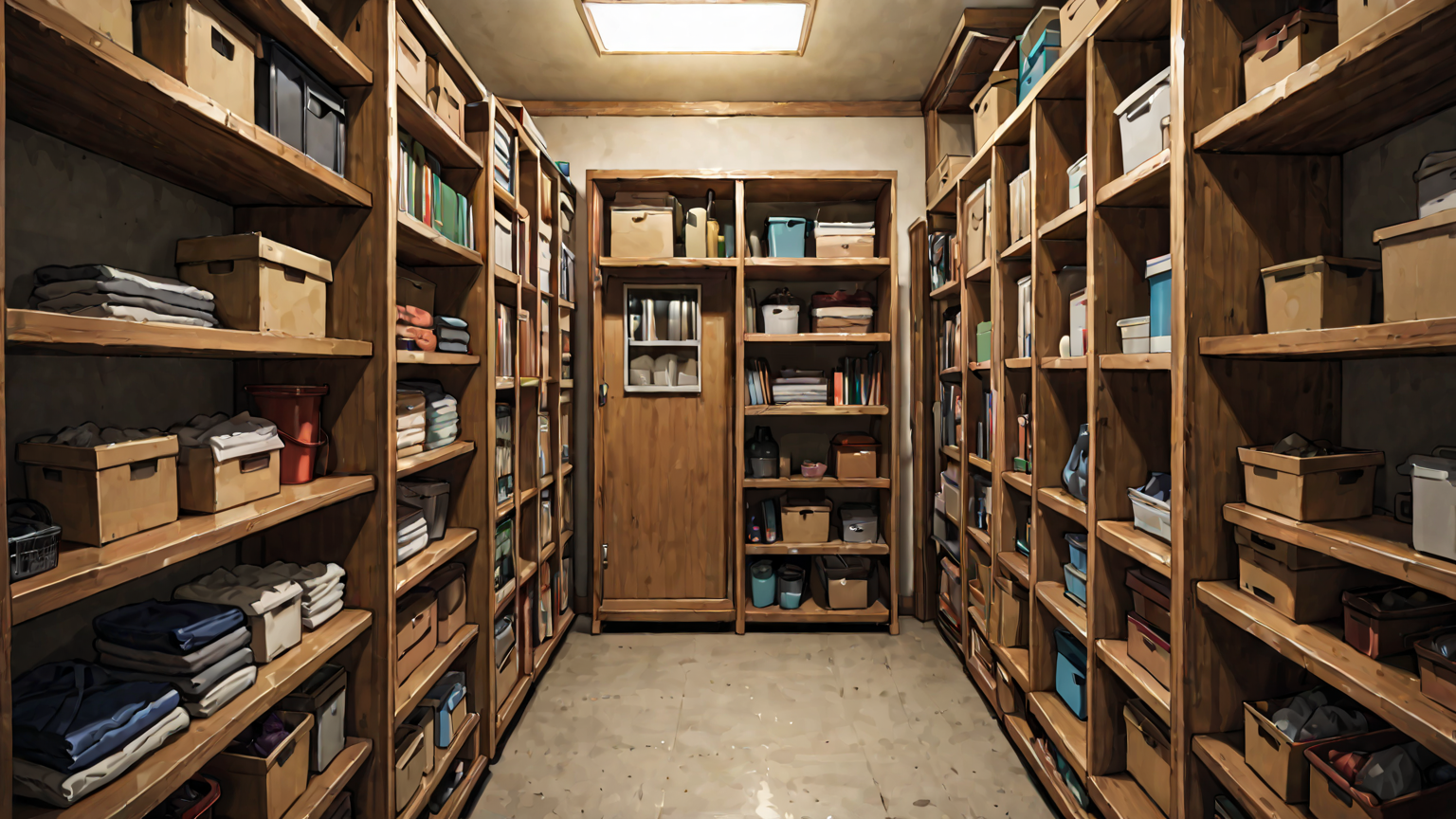 収納グッズを使ったクローゼットの様子