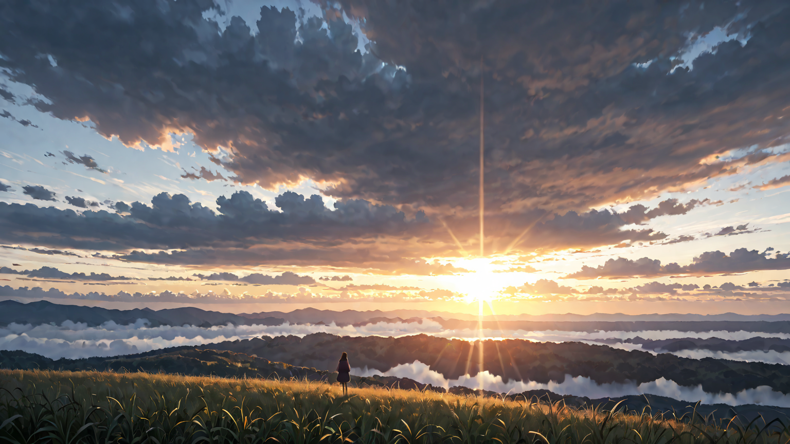 曇り空でも日差しが強いことを示すイメージ