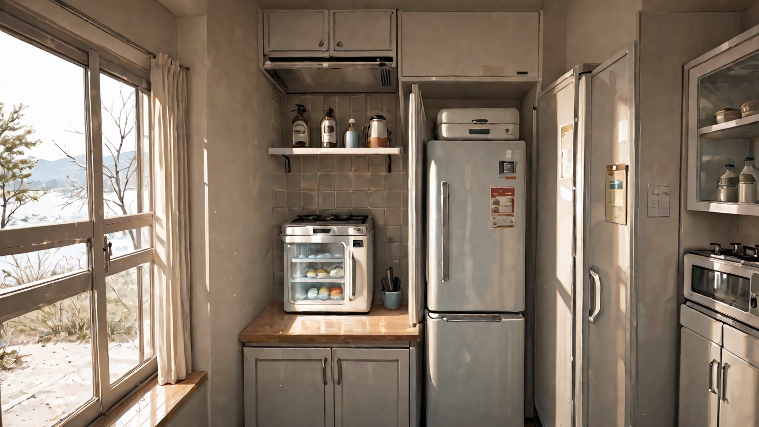 冷蔵庫の製氷機部分のイメージ