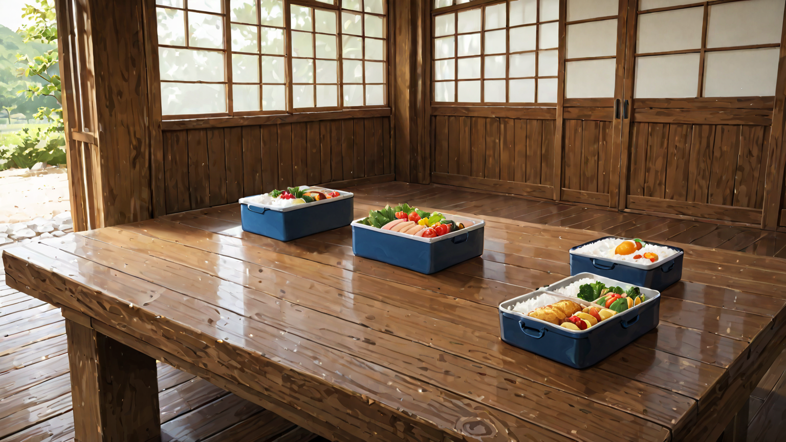 きれいに詰められた夏向け弁当