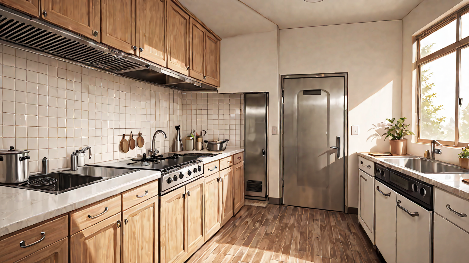 食洗機のフィルター掃除をする様子