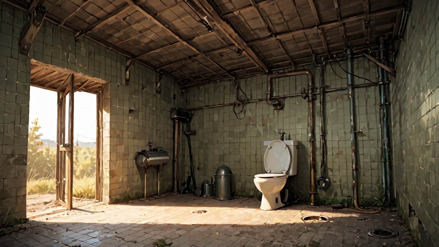 トイレのタンク内部のイラスト