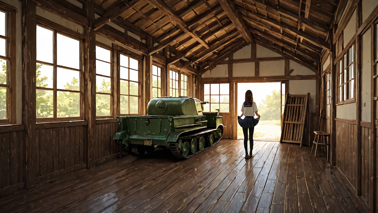 タンク蓋を開けて内部を確認する様子