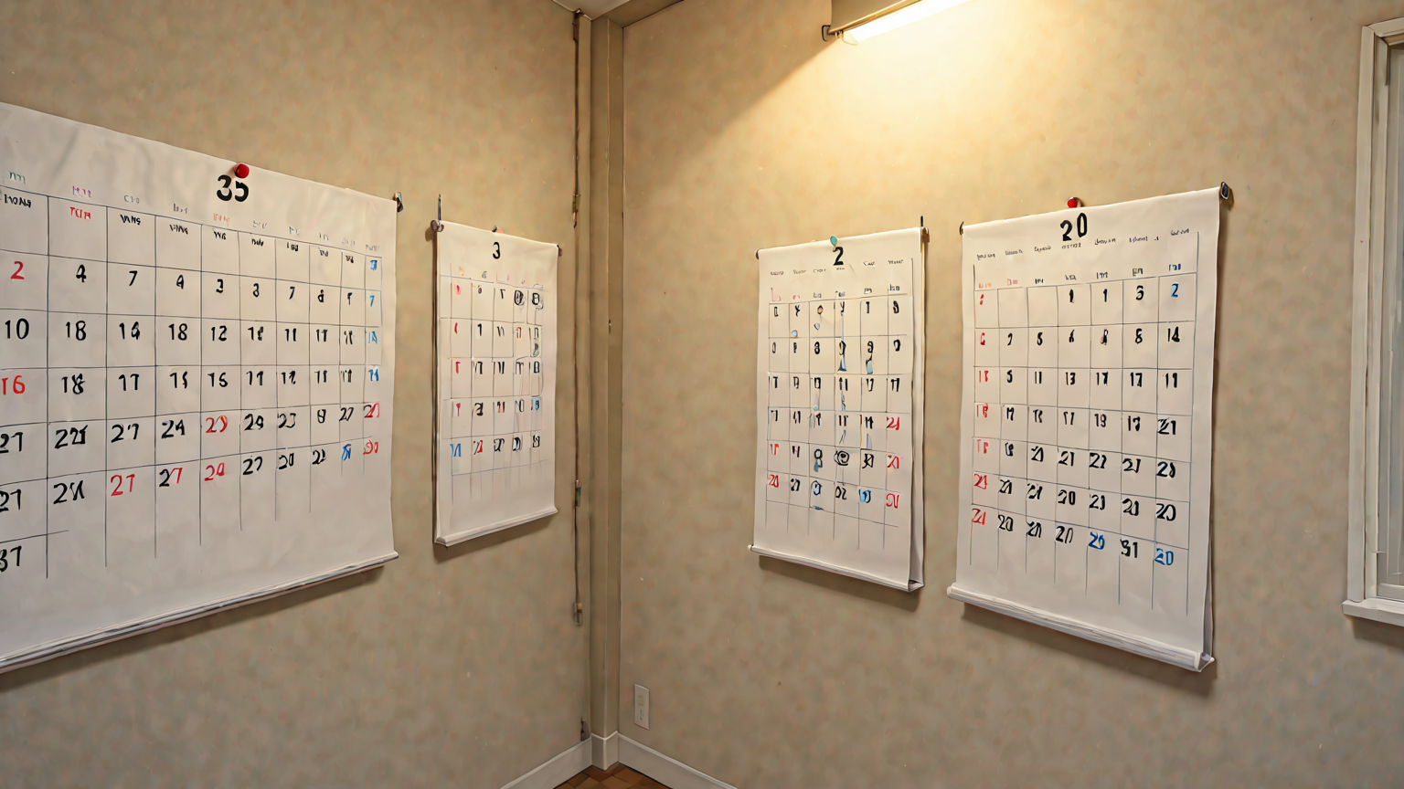 カレンダーに掃除日を記入しているイメージ