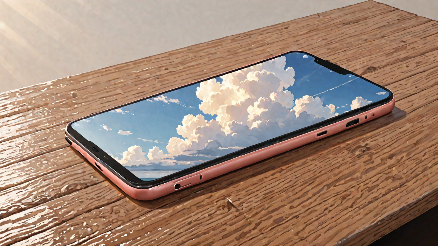 クラウドアイコンとスマホのイラスト