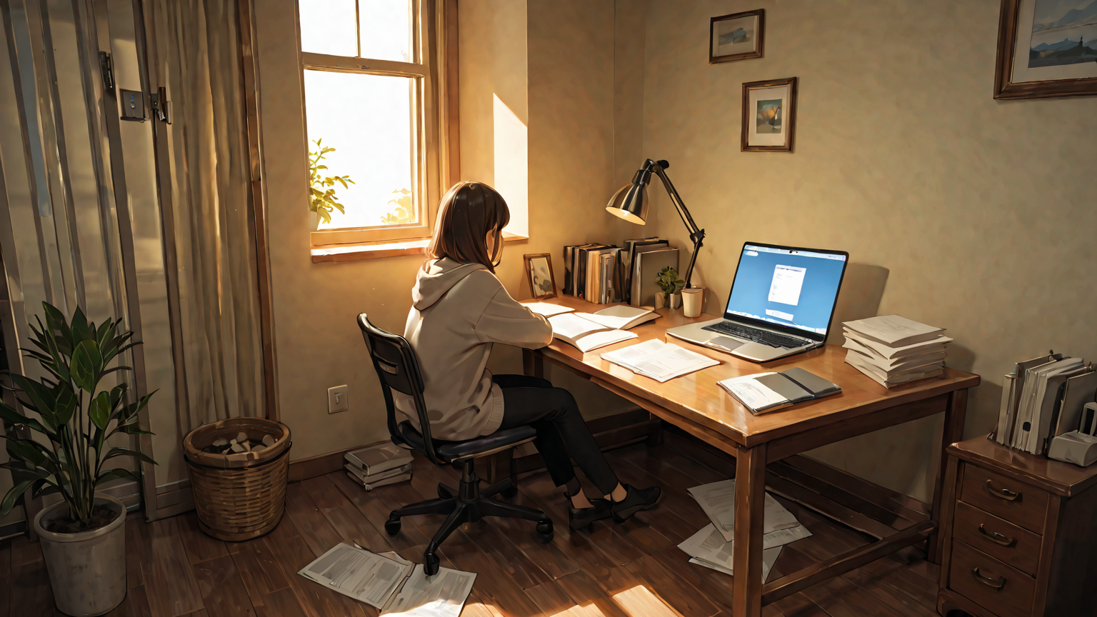 比較表を見ている様子