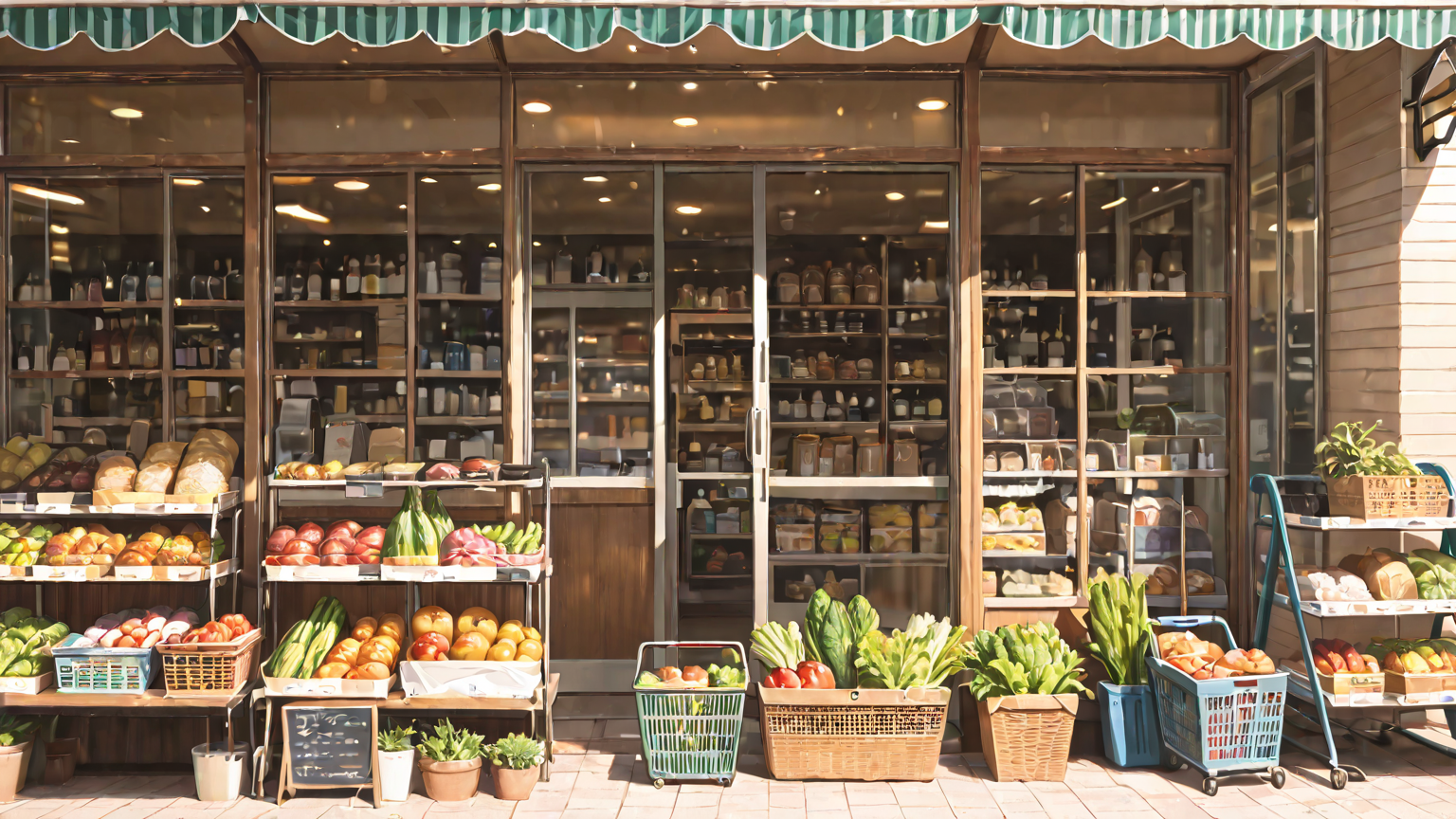 日常の買い物カゴとポイントカード