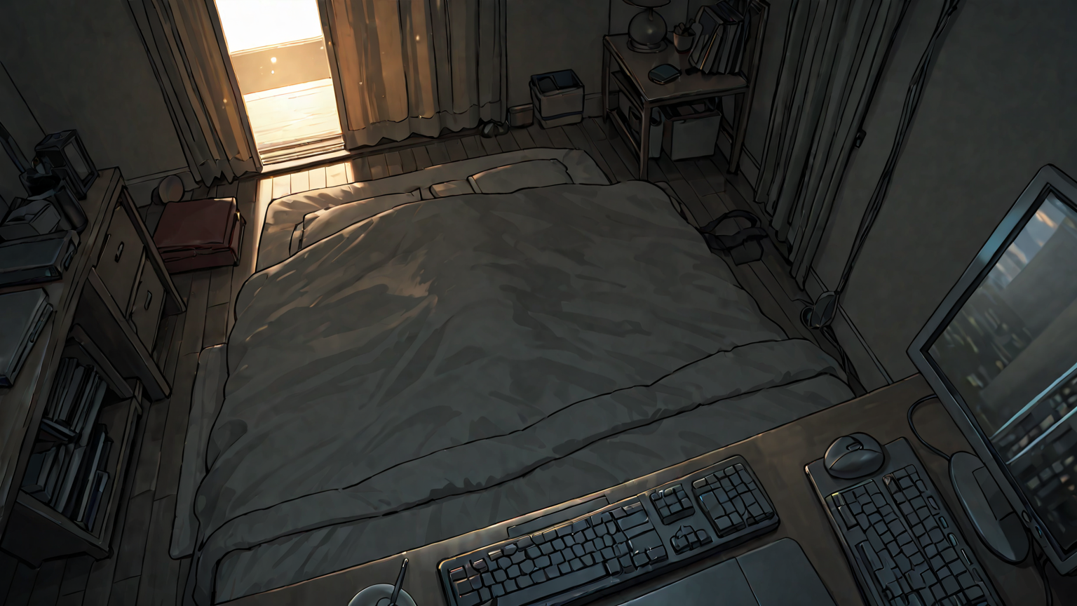 キーボードのキーに溜まったホコリのイメージ