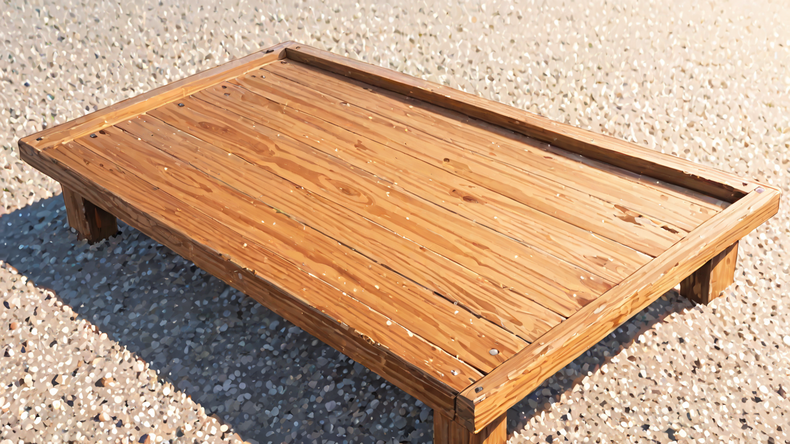 すのこに重曹ペーストを塗布する様子