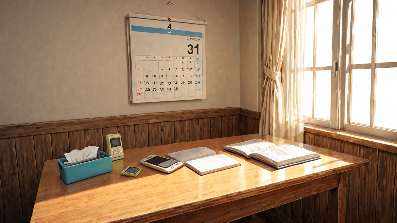 カレンダーと電卓のイメージ