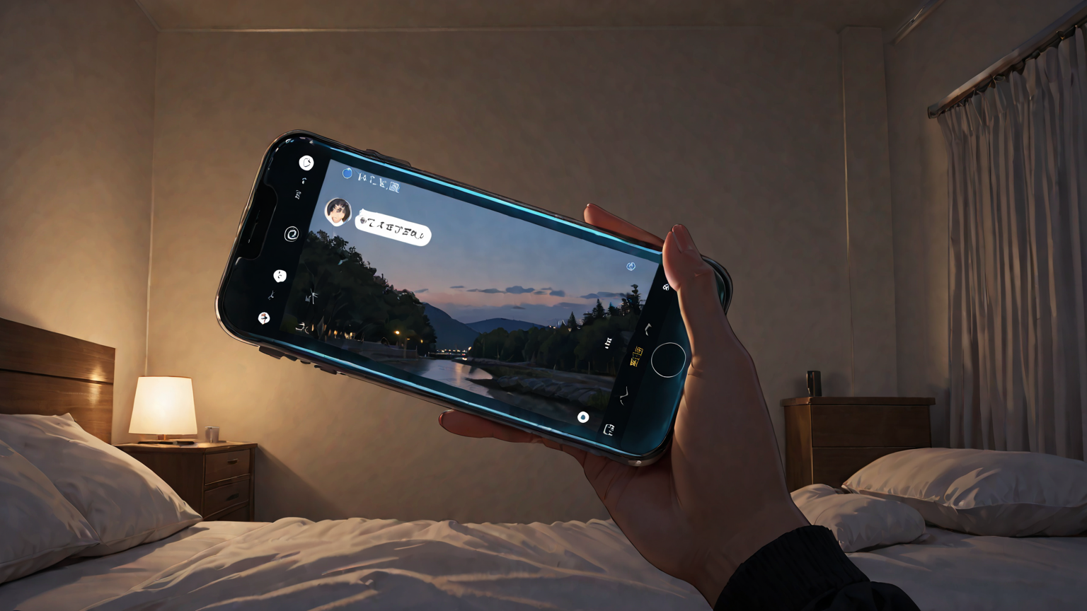 スマホの設定画面でストレージ容量を確認している様子