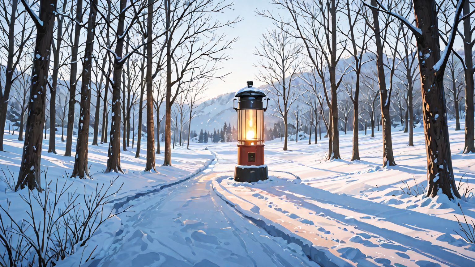 冬の寒い日に凍結した給湯器のイメージ