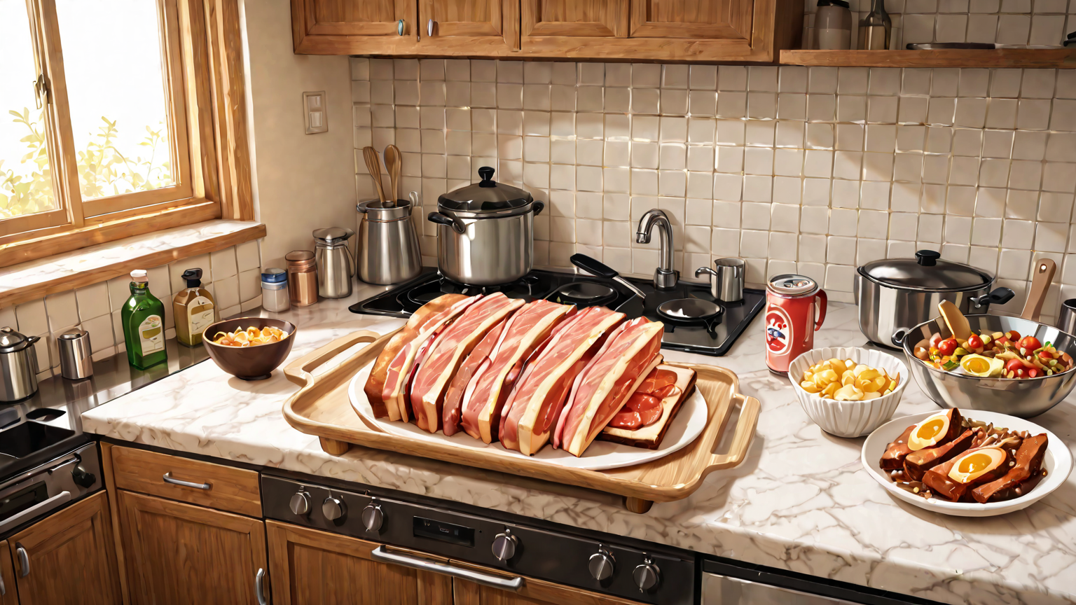 ベーコンのパックの賞味期限ラベル