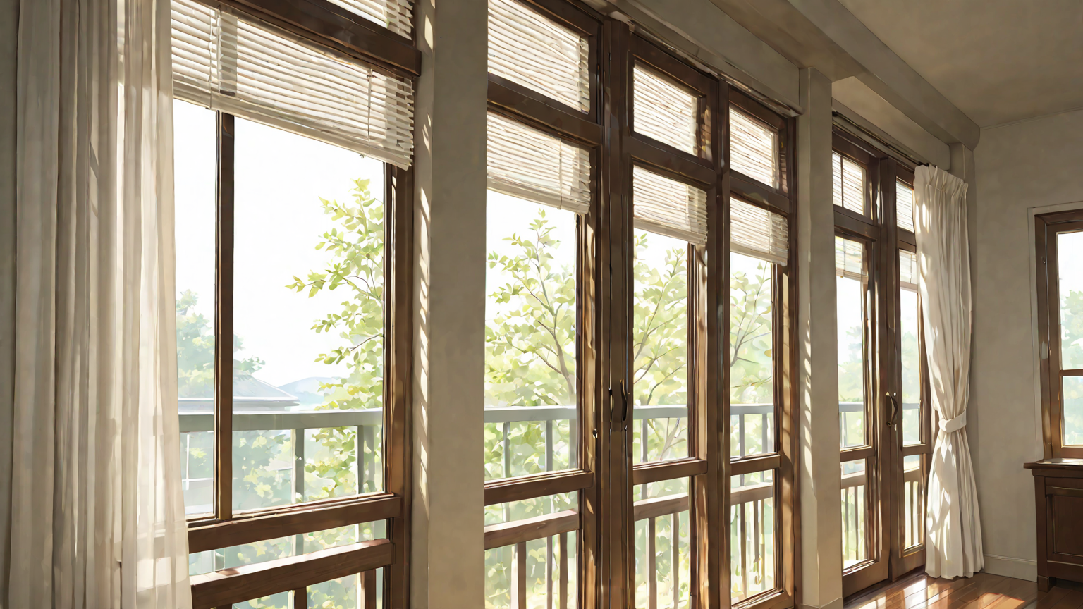 軍手掃除後のピカピカのブラインド