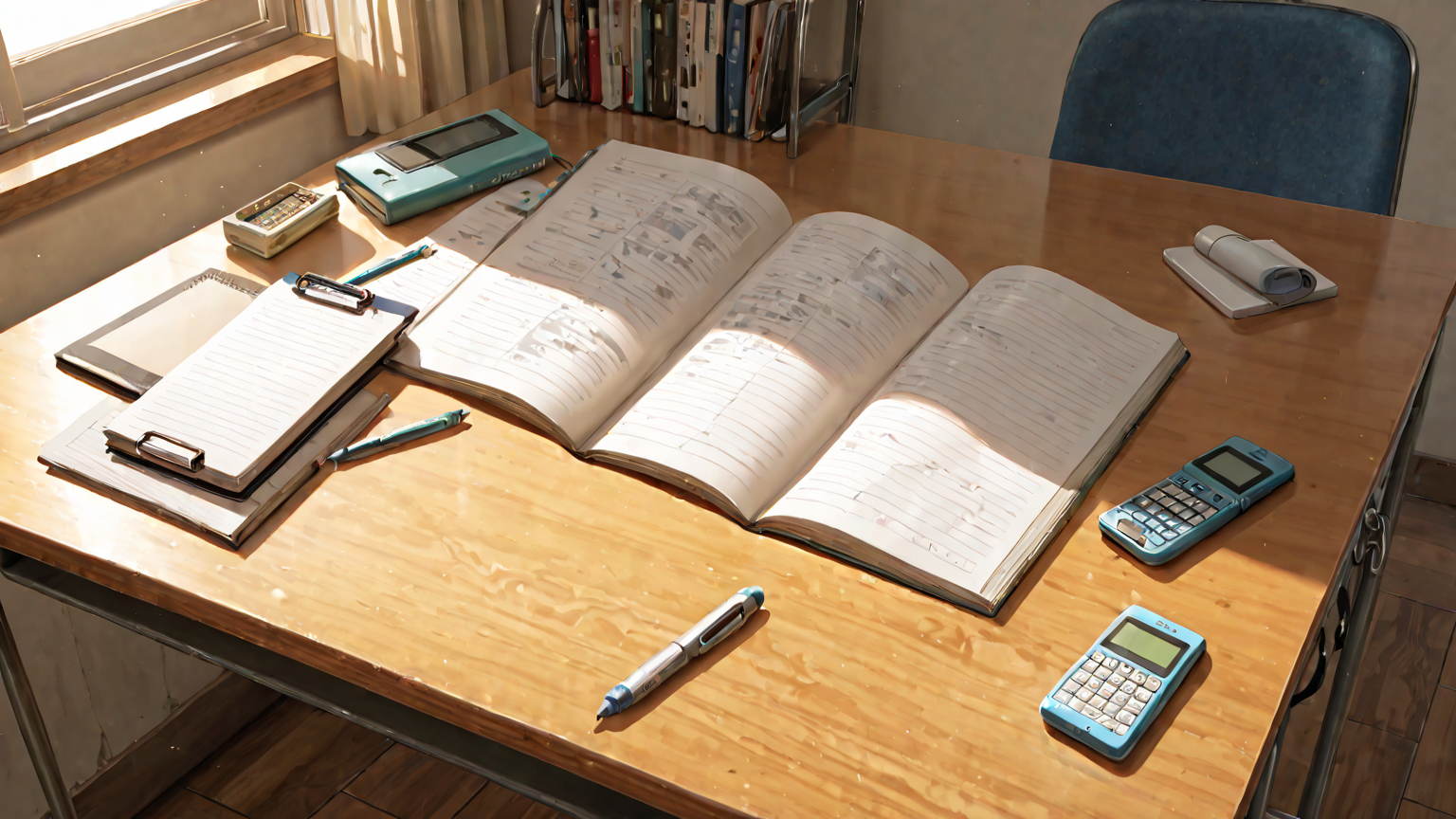 電卓と節約メモを持つ手