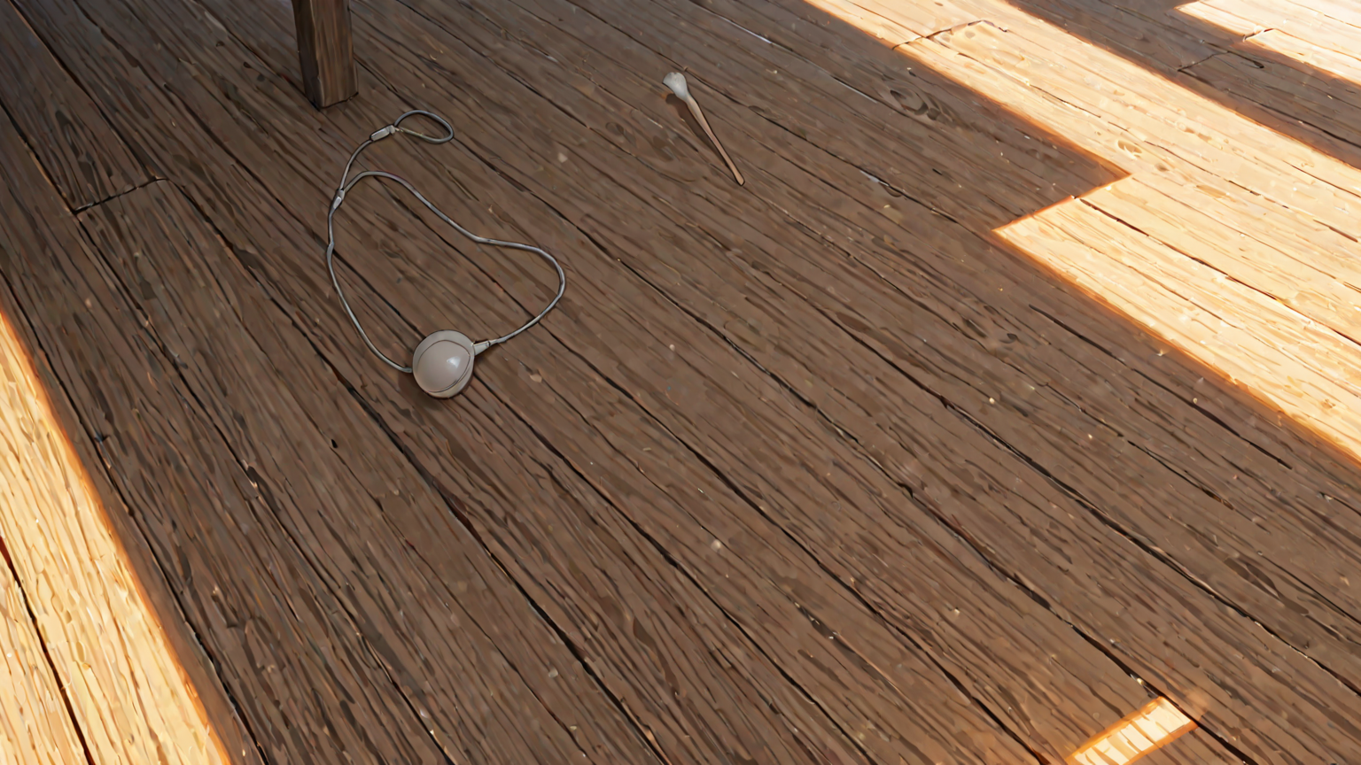 イヤホンのスピーカー部分を綿棒で掃除する様子