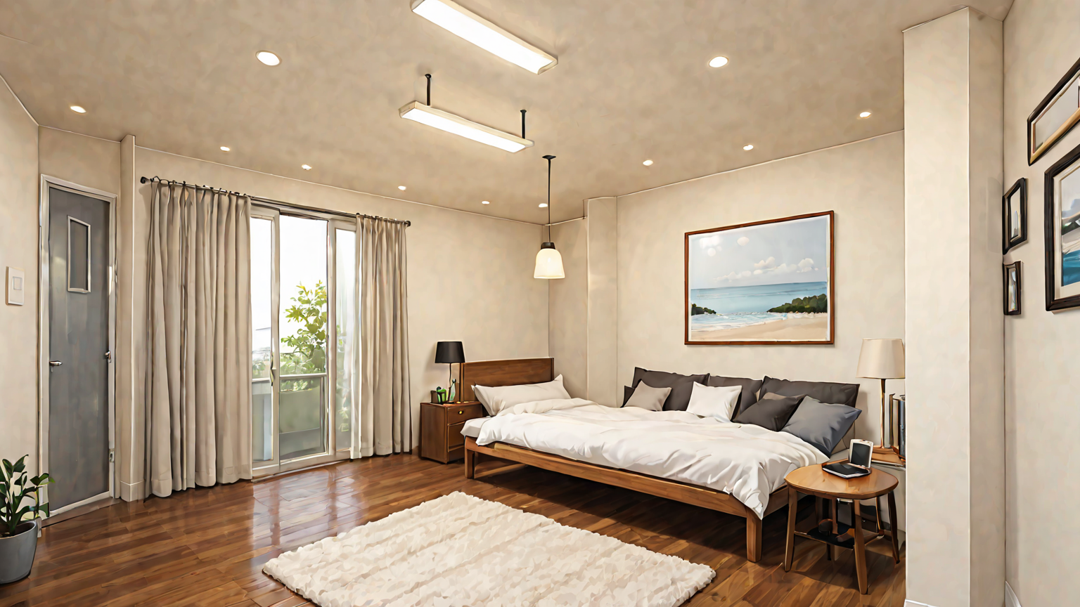 照明器具のカバーを外す様子