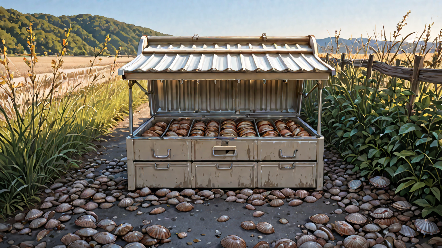 冷凍用保存袋に入ったしじみ