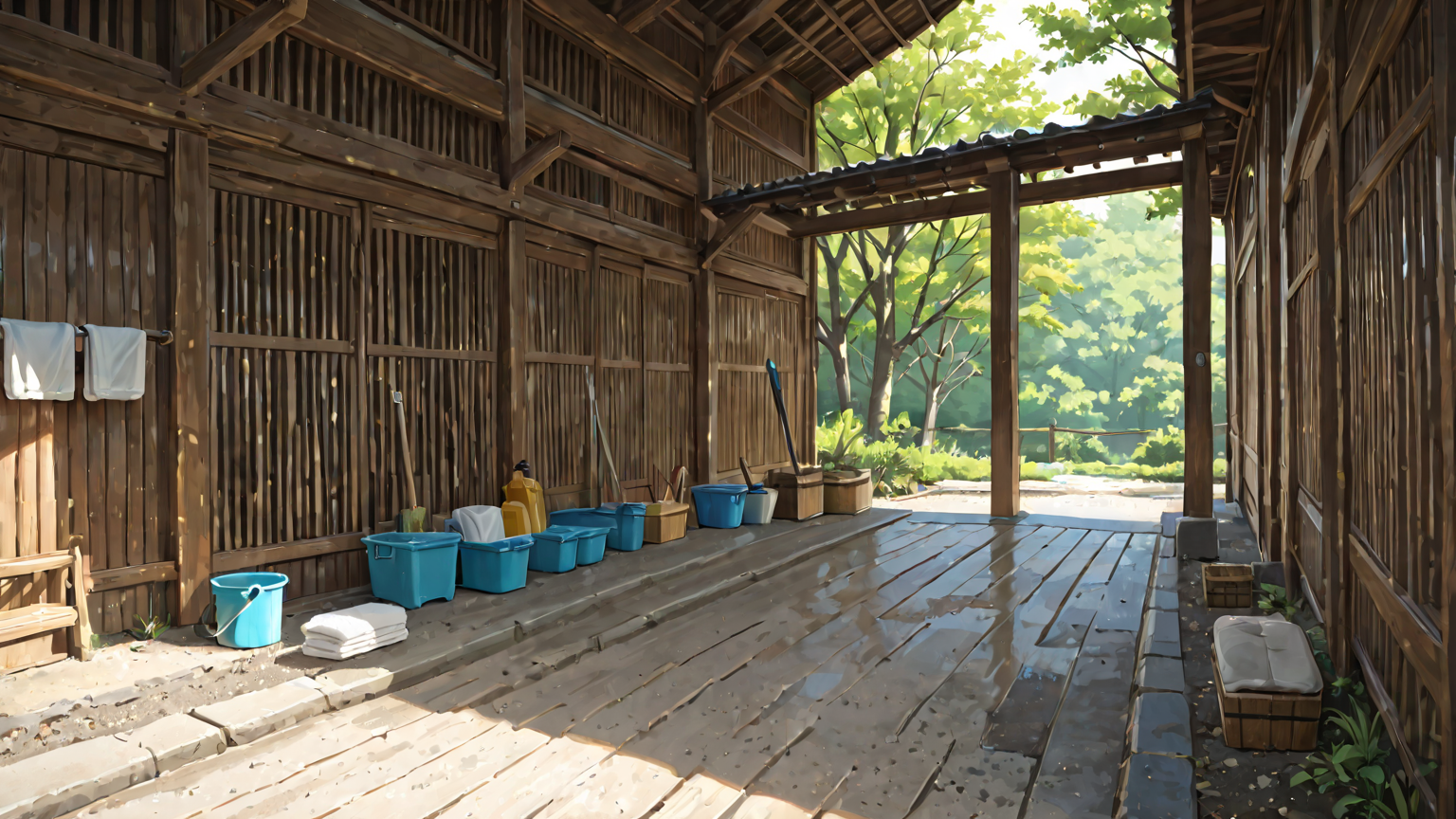 掃除グッズの並び写真