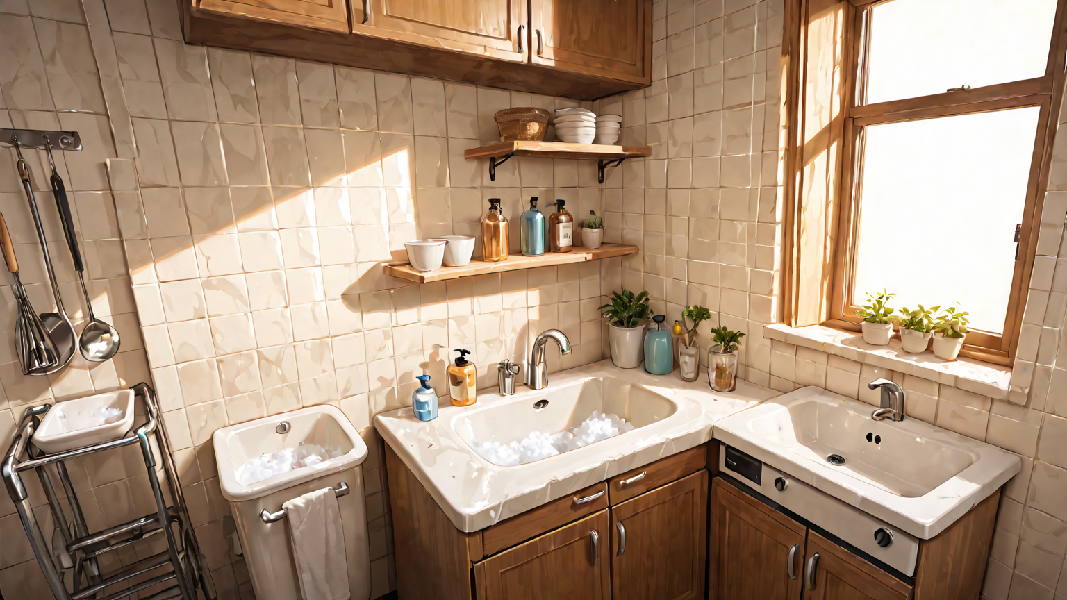 手洗いでやさしく洗う様子