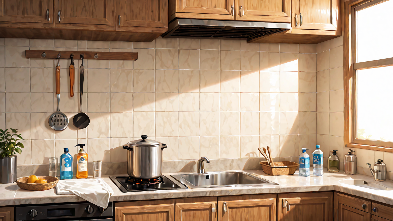 掃除用の布と洗剤