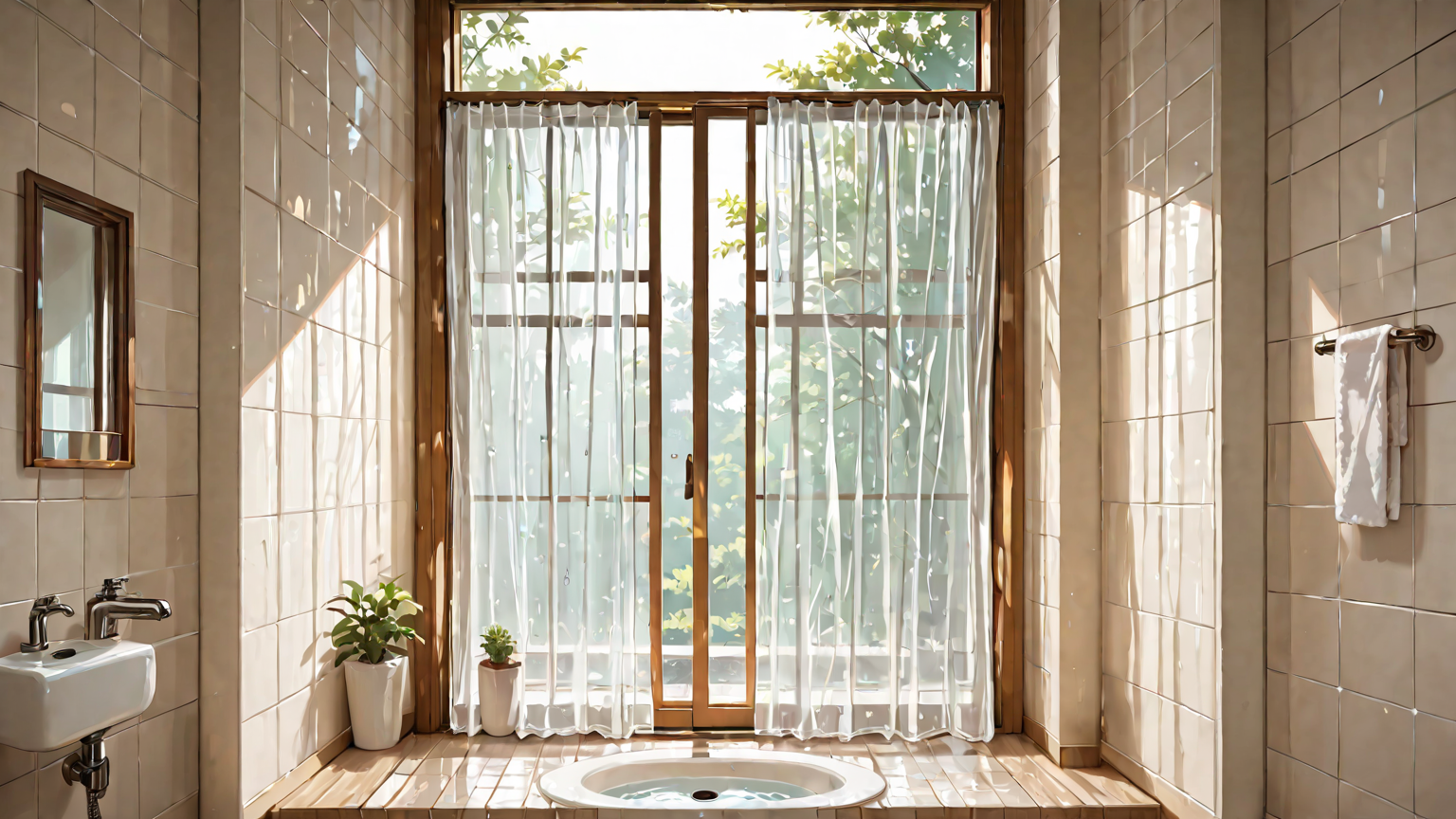 トイレの窓に貼られた断熱シート