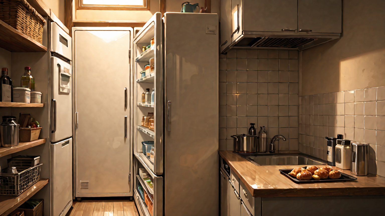 冷蔵庫でゆっくり解凍中のかまぼこ