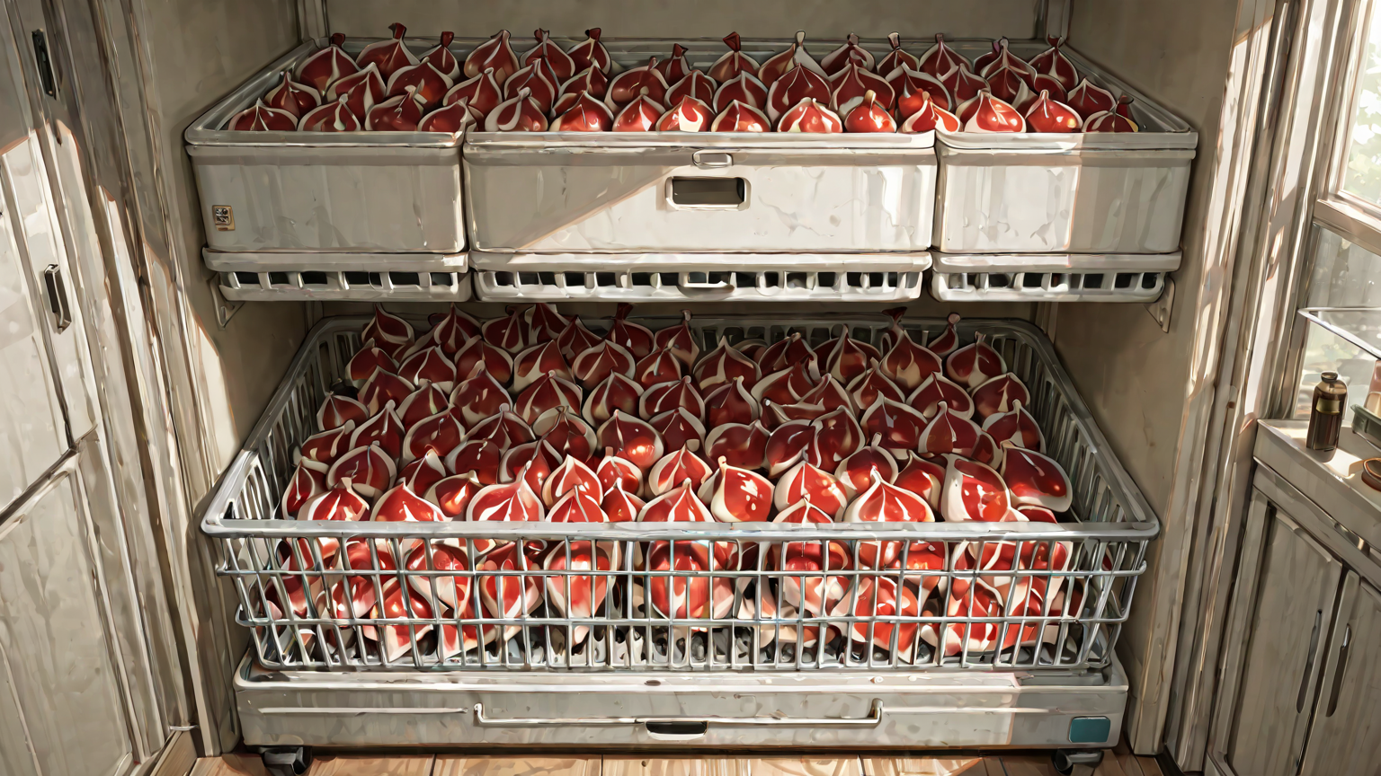 冷凍用保存袋に入れたイカ