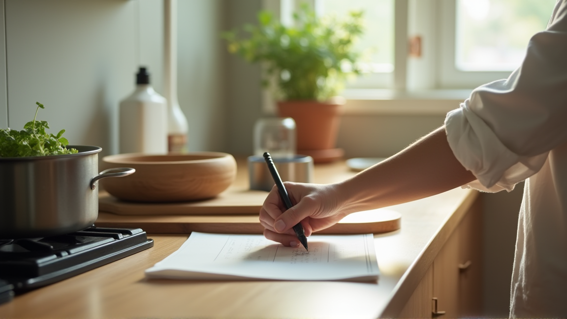 料理中の疑問をメモしたチェックリスト
