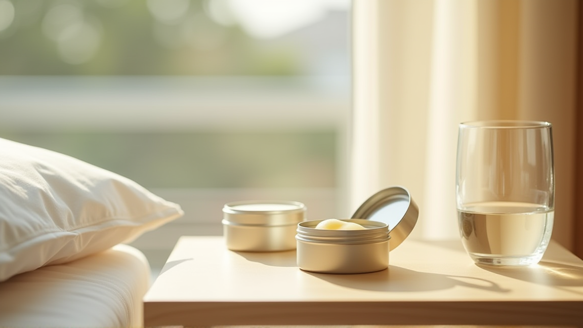 ワセリンを塗った唇のケアイメージ