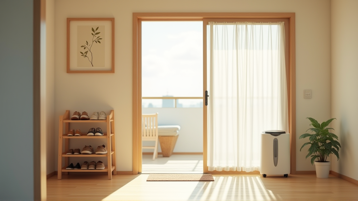 清潔感のある梅雨の玄関