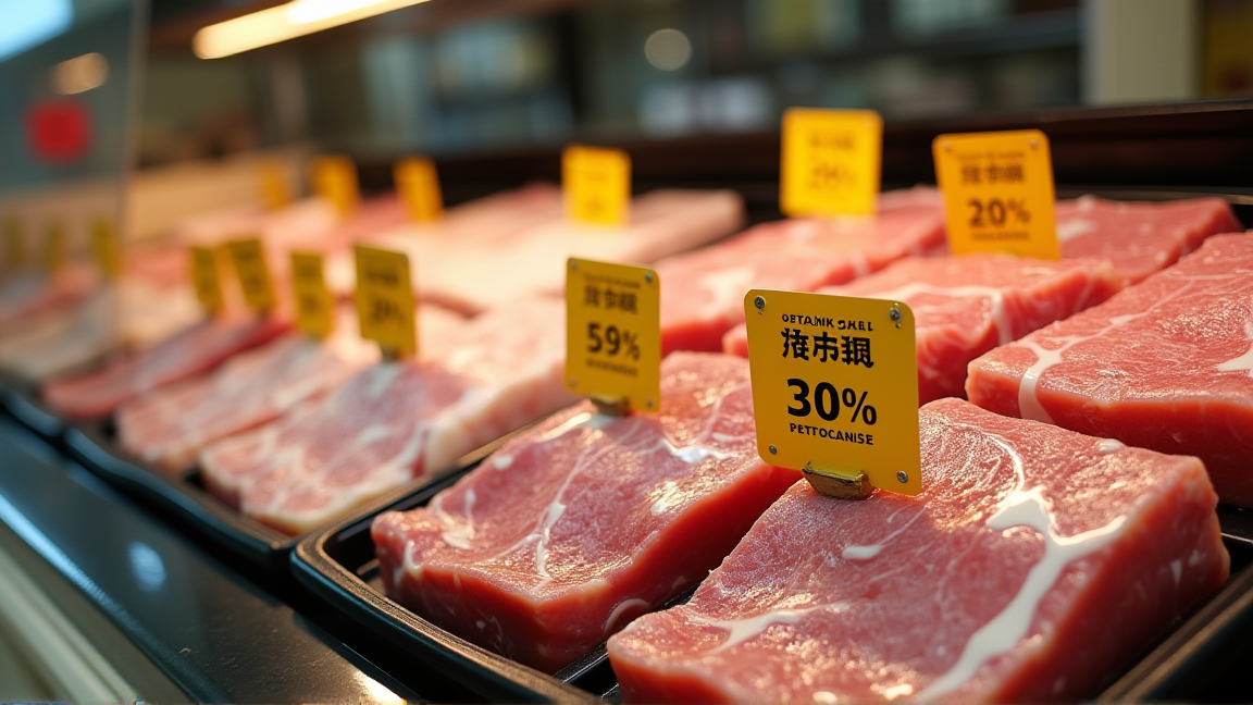 スーパーの精肉コーナーの値引き品