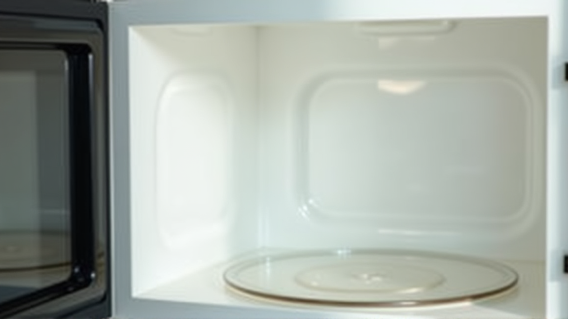 清潔な電子レンジの庫内