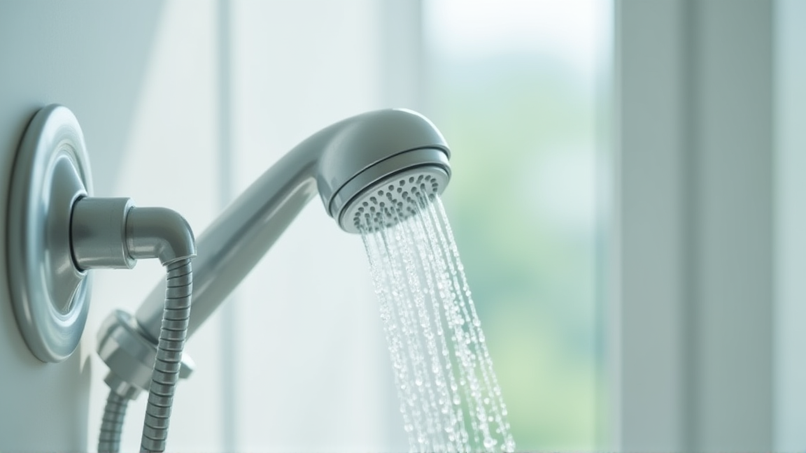 節水シャワーヘッドのクローズアップ