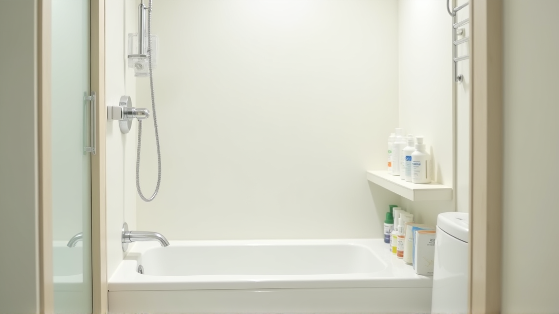 清潔感のある一人暮らしのバスルーム全体