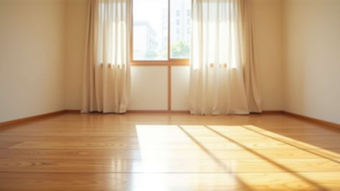 掃除後のきれいなフローリング