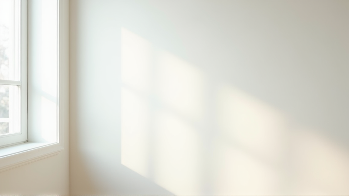 きれいに補修された白い壁のアップ