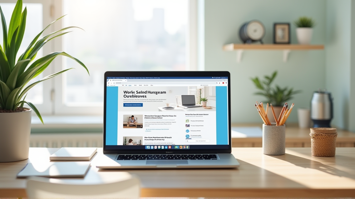 パソコン画面にクラウドソーシングサイトが表示されている様子