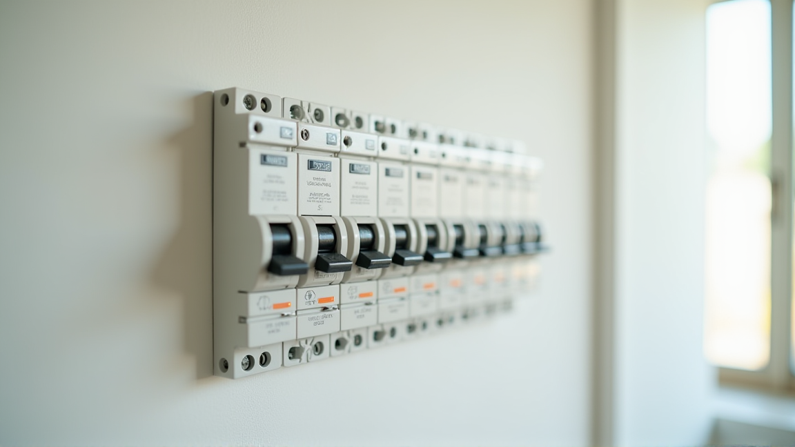 家庭用分電盤の全体像とブレーカーの配置