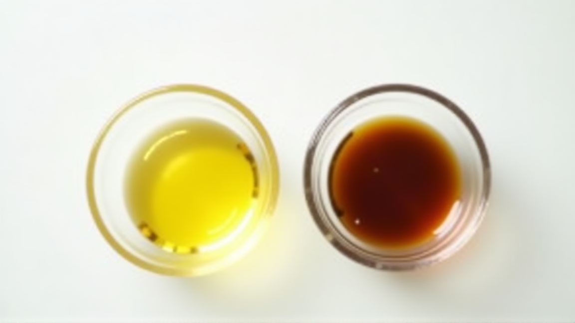 劣化した油と新しい油の色の違い