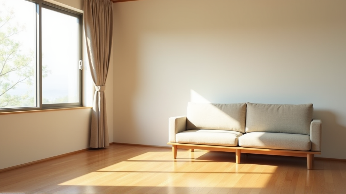 片付いたあとの明るいリビング