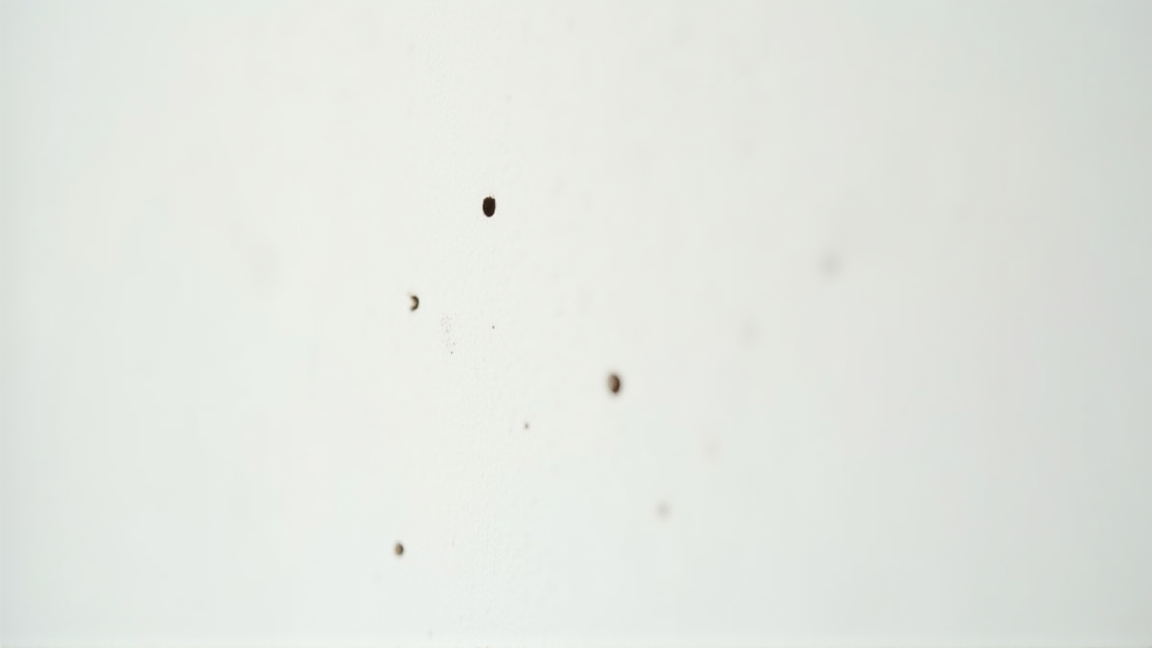 壁に残った画鋲の穴と釘穴の比較