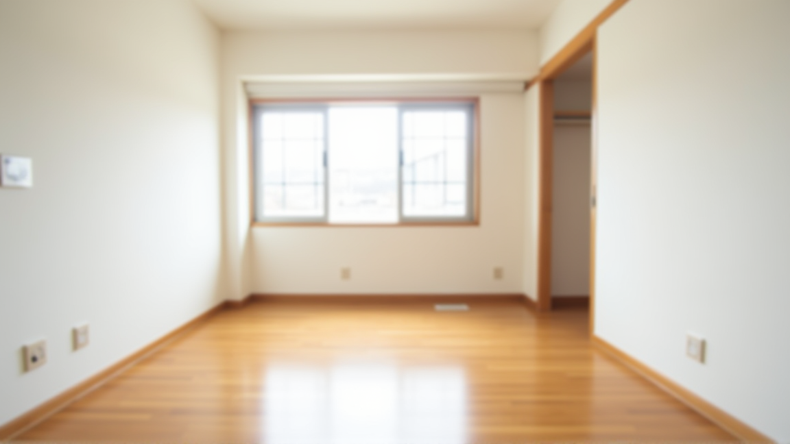 きれいに片付けられた退去前の賃貸部屋