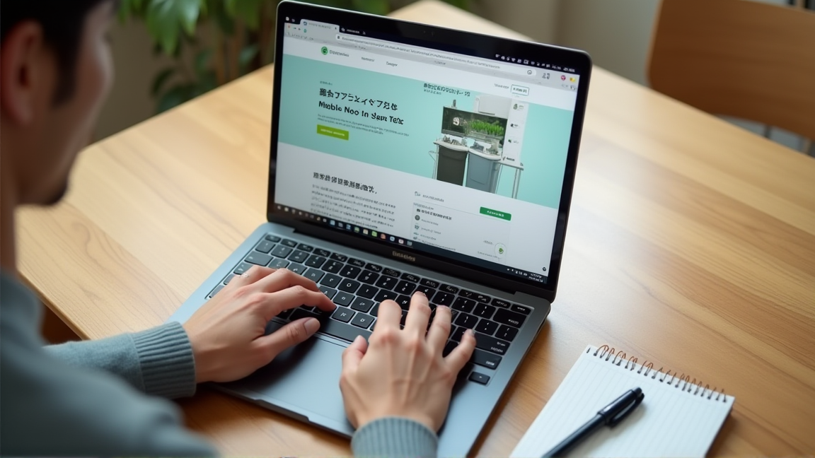 パソコンで粗大ゴミの申し込みをしている手元