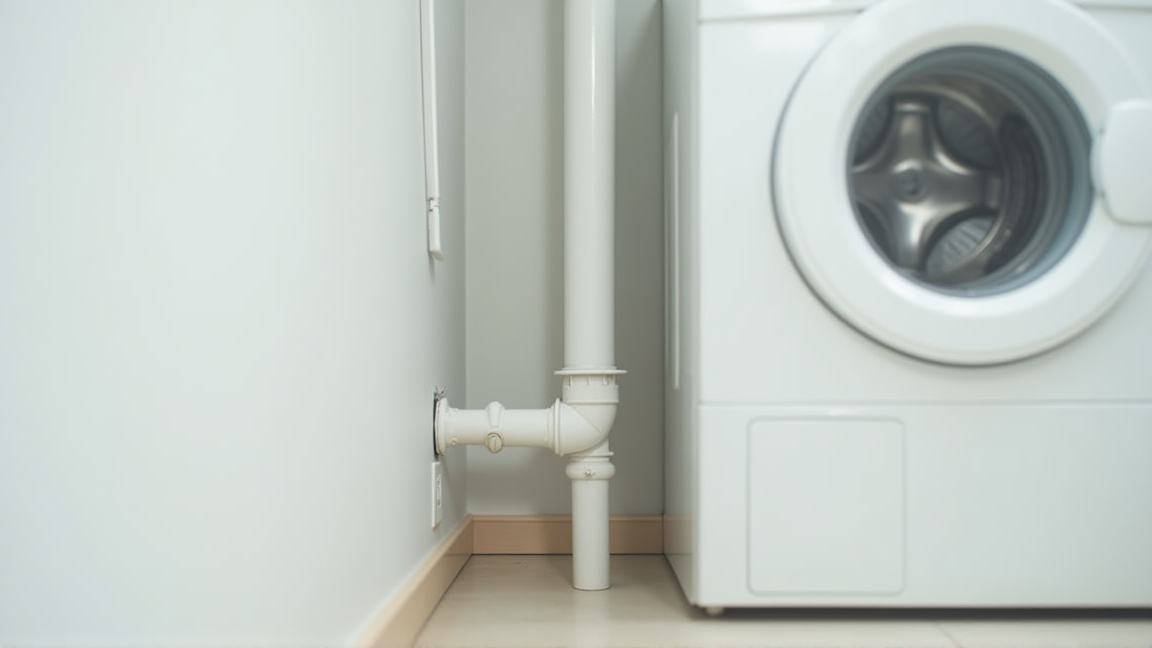 すき間をパテでふさいだ配管まわり