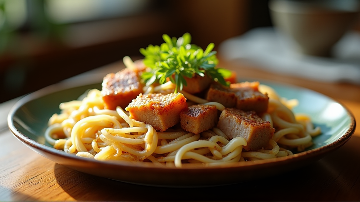 ヘルシーに仕上げた豚バラと野菜の炒め物